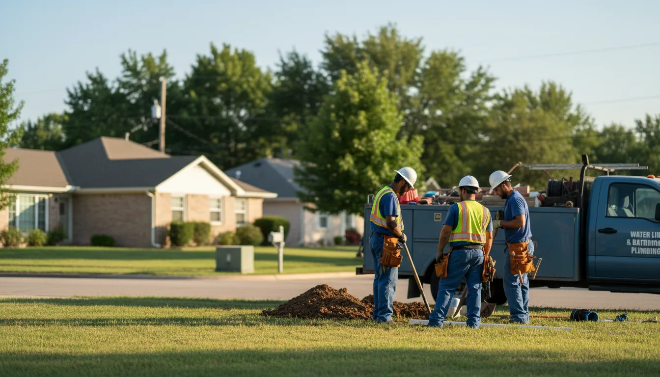 Residential water line and bathroom plumbing service in Lamona, WA